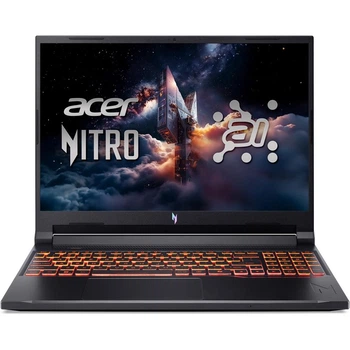 Ноутбук ACER Nitro V16 AI ANV16-42-R7QJ (NH.U1GEX.00T), AMD Ryzen 7 260 / 16″ / RAM 16 ГБ / SSD 1 ТБ / NVIDIA GeForce RTX 5060 8GB / Free DOS / Shale Black