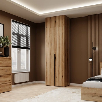 Шкаф распашной комбинированый №13 Light с антресолью 800x500x2500 Дуб Эвок (GAA1LTK01310000000)