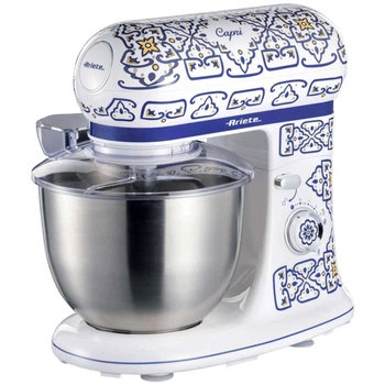 Кухонная машина Ariete 1588 CAPRI мощностью 1200 Вт с чашей 5,5 л для замешивания теста и взбивания ингредиентов (603075)