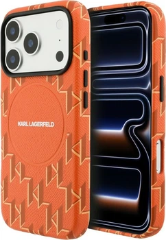 Etui Karl Lagerfeld Monogram Logo MagSafe do Apple iPhone 17 Pro Orange (KLHMP17L5PGKLMCO)