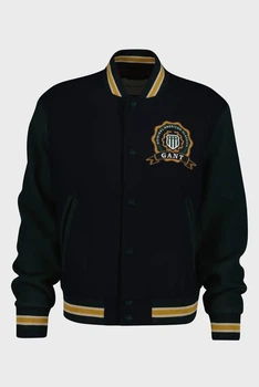 Чоловічий темно-синій шерстяний бомбер VARSITY Gant M 7006549