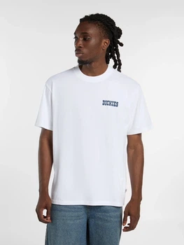 Футболка бавовняна довга чоловіча Dickies Plain City Ss DK0A88JI0WH1 L Біла (800070354617)