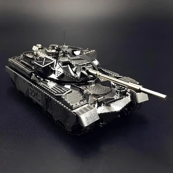 Металевий конструктор Танк Chieftain MK50 1:100. Металева збірна 3D модель танка. 3D пазл Танк