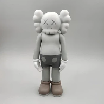 Статуетка KAWS Companion сірого кольору 18 см - дизайнерська фігурка для інтер'єру, колекційна іграшка