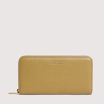 Кошелек женский кожаный Coccinelle Metallic E2MW5110401 G43 Оливковый (800070354342)