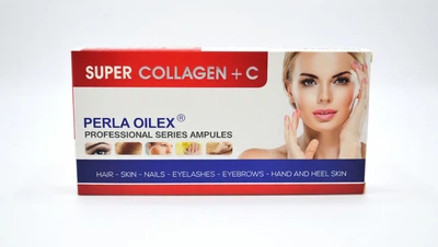 Профессиональные ампулы Perla Oilex Super Collagen + C (5 шт х 10 мл) — Коллаген и Витамин С для волос, кожи и ногтей