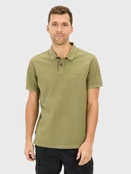 Поло длинное мужское Camel Active Polo 1/2 Arm 409920-5P08-34 S Хаки (4063366073879)