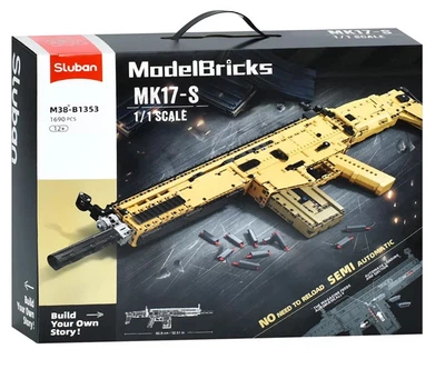 Конструктор зброя Автомат Гвинтівка MK17-s Sluban Model Bricks 1690 деталей
