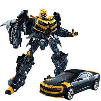 Робот Трансформер Бамблби Автобот Bumblebee Robot Autobot с шарнирными конечностями 28 см Черный