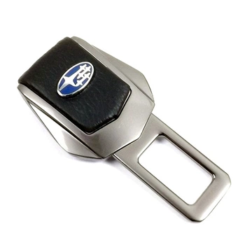 Перехідник ремня "Subaru" (1шт) цинк.сплав + шкіра (тип №2) ГРАФІТ