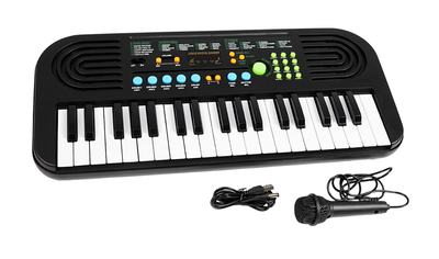 Дитяче піаніно синтезатор із мікрофоном від мережі та батарейок Electronic Organ 37 клавіш