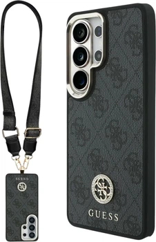 Etui Guess 4G Big Rhinestone Triangle Strap MagSafe do Samsung Galaxy S26 Ultra Black (GUHMS26LP4G4DCSK)