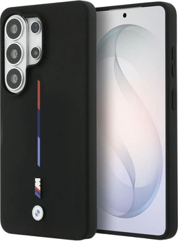 Чохол BMW M Silicone Tricolor Line MagSafe для Samsung Galaxy S26 Ultra Black (BMHMS26L25SITMIK)