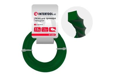 Лісочка для тримера та мотокоси Intertool 1.6мм x 15м квадрат кручений DT-2321