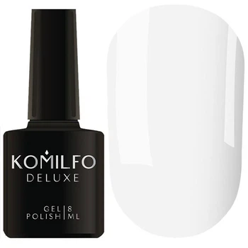Гель-лак для нігтів Komilfo Deluxe Series D002 білий фарфоровий 8 мл