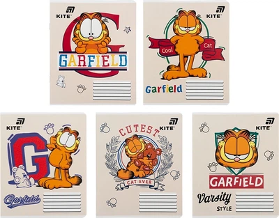 Набір зошитів Kite Garfield Retro Classic 18 аркушів у клітинку 20 шт (GF26-236)