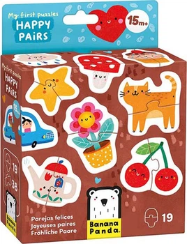 Puzzle Banana Panda My First: wesołe pary 19 elementów 3695028 (5902983493433)