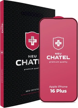 Защитное стекло NEU Chatel для iPhone 15 Plus/16 Plus (Black)