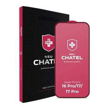 Защитное стекло NEU Chatel для iPhone 16 Pro/17/17 Pro (Black)