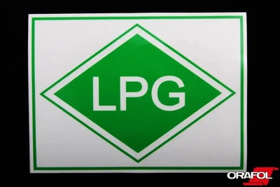 Наклейка наліпка знак ГАЗ "LPG" 10*15см
