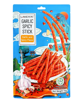 Снек Латяо Lakexixi Garlic Spicy Stick острые палочки с чесноком 92г