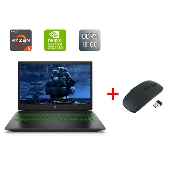Ігровий ноутбук HP Pavilion Gaming 15-ec0013dx / 15.6" (1920x1080) IPS / AMD Ryzen 5 3550H (4 (8) ядра по 2.1 - 3.7 GHz) / 16 GB DDR4 / 512 GB SSD / nVidia GeForce GTX 1050, 3 GB GDDR5, 96-bit / WebCam / HDMI / Windows 10 б/в + Подарунок Миша USB