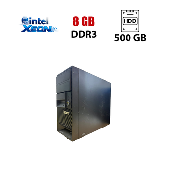 Компьютер Lenovo ThinkServer TS140 Tower / Intel Xeon E3-1226 v3 (4 ядра по 3.3 - 3.7 GHz) / 8 GB DDR3 / 500 GB HDD / Intel HD Graphics P4600 б/у