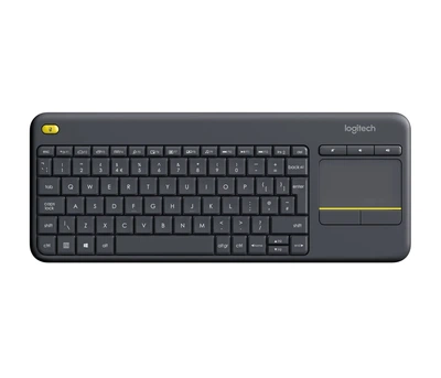 Бездротова сенсорна клавіатура з тачпадом Logitech Touch K400 Plus / USB 2.4 ГГц / 10 метрів / Чорний (920-007145)