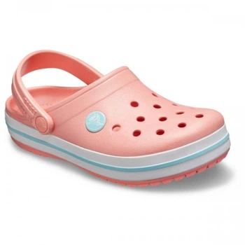 Крокси дитячі сабо Crocs Crocband Kids Melon/Ice Blue 25 персикові