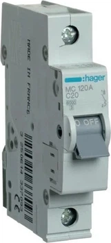 Wyłącznik nadprądowy Hager MC120A 1P 6 kA C 20 A 1M (3250614337093)