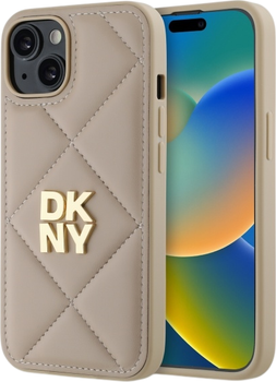 Панель DKNY Quilted Stack Logo для Apple iPhone 14 Beige (DKHCP14SPQDSLE)