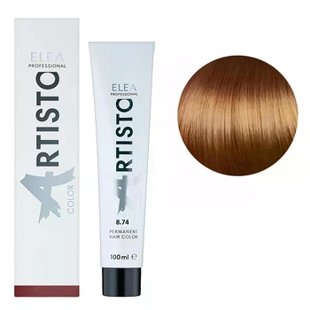 Крем-фарба Elea Professional для волосся Artisto Color 8.74 Світло-русявий коричнево-мідний 100 мл