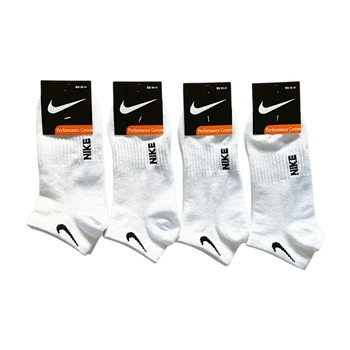 Набір жіночих шкарпеток Nike з гумкою на стопі 4 пари 36-41 White-Black