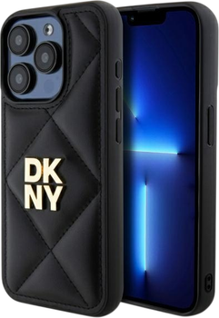 Панель DKNY Quilted Stack Logo для Apple iPhone 15 Pro Max Black (DKHCP15XPQDSLK)