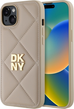 Панель DKNY Quilted Stack Logo для Apple iPhone 15 Plus Beige (DKHCP15MPQDSLE)