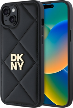 Панель DKNY Quilted Stack Logo для Apple iPhone 15 Plus Black (DKHCP15MPQDSLK)