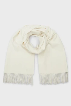 Жіночий білий вовняний шарф WOOL WOVEN SCARF Gant OS 4920203