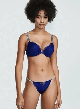 Комплект белья BOMBSHELL LOGO SHINE Victoria's Secret - 32B - S - Синий