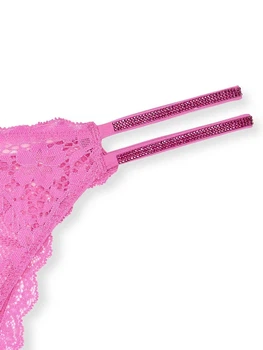 Комплект белья Victoria's Secret Dream Angels Wicked Twinkle Strap Unlined Lace Balconette Bra - 32B - S - Розовый