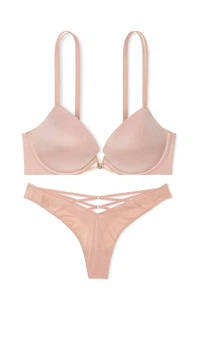 Комплект белья Victoria's Secret Smooth Push-Up Bra - 36DD - M - Бежевый