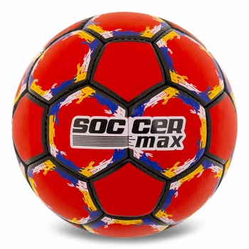 Мяч футбольный размер №5 Soccermax 6525 для тренировок и игр Red-Multicolor