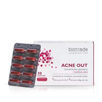 Вітамінно-мінеральний комплекс acne out / для жирної та проблемної шкіри / у капсулах 30 шт Biotrade