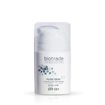 Денний крем pure skin з spf 50 та гіалуроновою кислотою /проти вікових змін і для ревіталізації шкіри 50 мл Biotrade