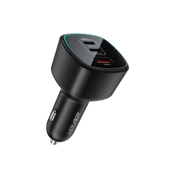 Автомобільний зарядний пристрій ACEFAST B18 200W(2USB-C+USB-A)fast car charger Black