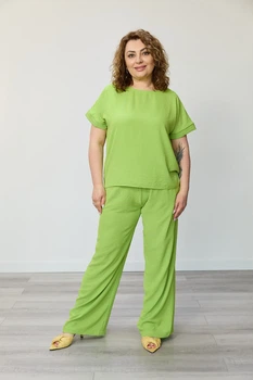 Костюм жіночий Estilo повсякдений-casual креп салатовий 02-117 54р