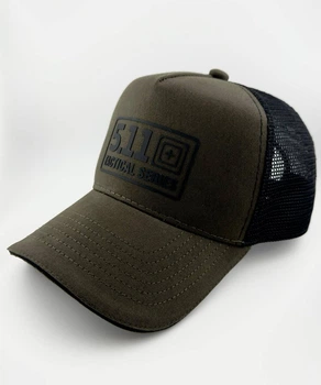 Бейсболка Тракер 5.11 TACTICAL SERIES с Сеткой, Олива, Катон, Ручная Работа (Украина) размер S (55-56 см)