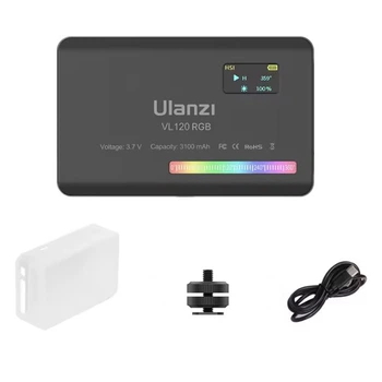 Накамерний LED-освітлювач з акумулятором Ulanzi VL120 RGB \ 3100 mAh. Лампа