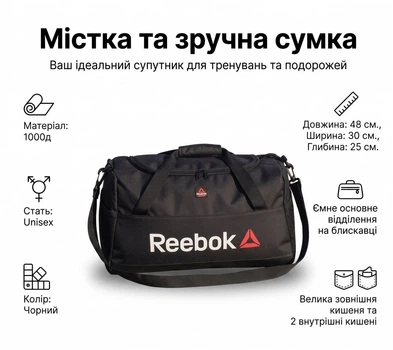 Сумка дорожная для спорта из ткани Intruder унисекс для хранения и перевозки черная
