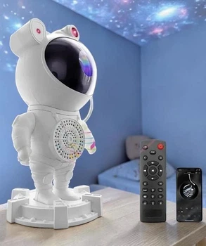 Музичний нічник проектор космосу Astronaut Star з Bluetooth, LED підсвічування 8 режимів, пульт ДУ (8366)