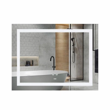 Зеркало Lidz алюминиевое 1200х800 мм с LED-подсветкой, антизапотеванием, сенсорное. (692314)